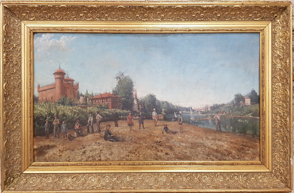 giulio romano vercelli: Sulle rive del Po, Torino